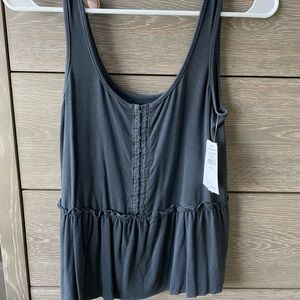 American Eagle black peplum tank size XS NWT